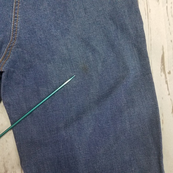 Theory Pants Size 4 Womens Blue Denim Jeans Wide - Picture 7 of 8